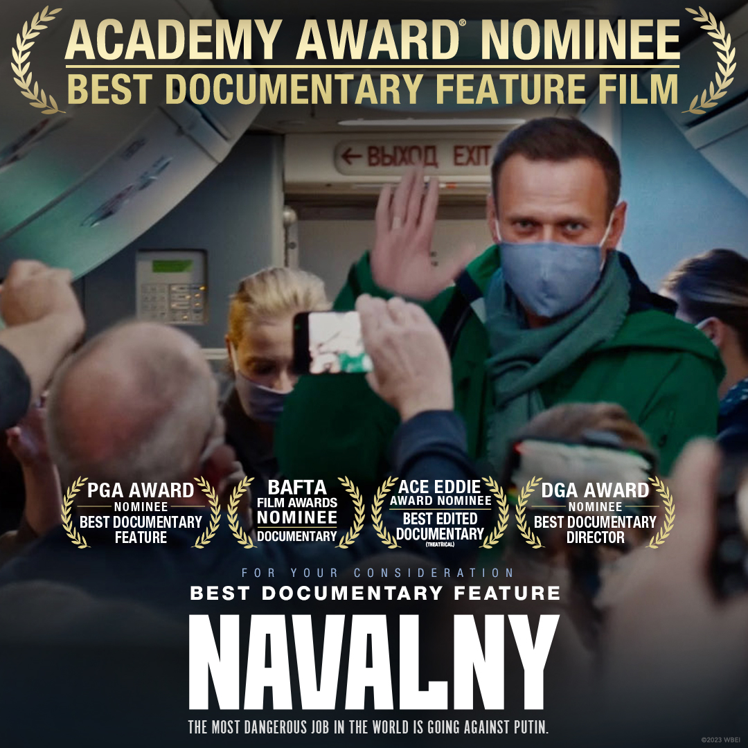 One of the most lauded documentaries of the year, <a href="/DanielRoher/">Roher</a>'s portrait of Russian dissident Alexei @Navalny is now nominated for the Academy Award® for Best Documentary Feature. NAVALNY is now streaming on @HBOMax.