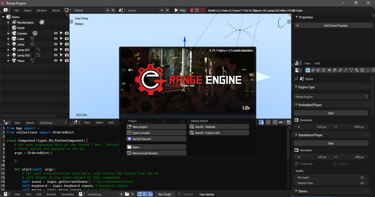 RPaladin_01's tweet photo. RanGE Engine 1.2a just got released!
https://t.co/Kd5Lnba6o5
#b3d #blender3d #upbge #rangeengine #gamedevelopment #indiedev #gameengine https://t.co/pgMCbCuXPX