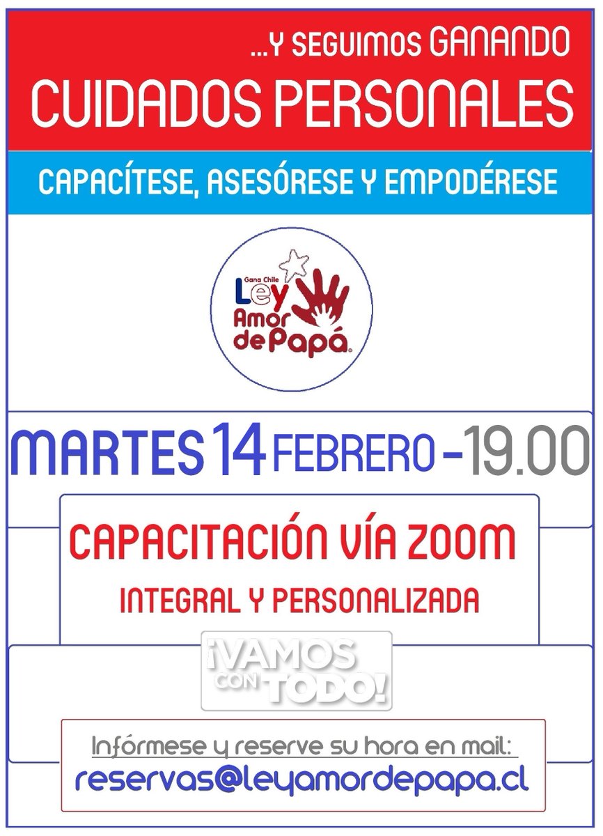 AhoraHijos's tweet image. OBTENER LOS CUIDADOS PERSONALES DE NUESTROS HIJOS ES UNO DE NUESTROS PRINCIPALES OBJETIVOS Y UNA DE NUESTRAS MAYORES SATISFACCIONES.

¡ VAMOS CON TODO ! GRACIAS A NUESTRA #LEYAMORDEPAPÁ 

¿HASTA CUÁNDO ESPERARÁ? 

Escríbanos a reservas@leyamordepapa.cl @AmordePapa @LeyAmordePapa