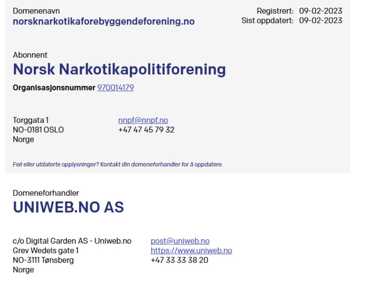 NITECH30's tweet photo. Dette domenet ble nylig registrert til NNPF: https://t.co/DhIo7QeFHX
Tror vi fant det nye navnet til NNPF! #NarkoTwitter https://t.co/zS4SOKNMTj