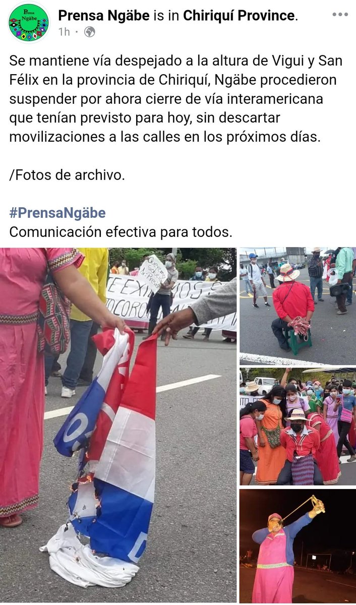 RONI28573's tweet photo. Algo que nunca saldrá en los medios de comunicación PANAMEÑOS que realizan CUÑAS GUBERNAMENTALES...indígenas QUEMA la bandera @PRDesPanama porque @NitoCortizo @gabycarrizoj no dieron la cara... tenían mido que los colocarán en una hoguera cómo las BRUJAS? https://t.co/AUvMrj9u3s