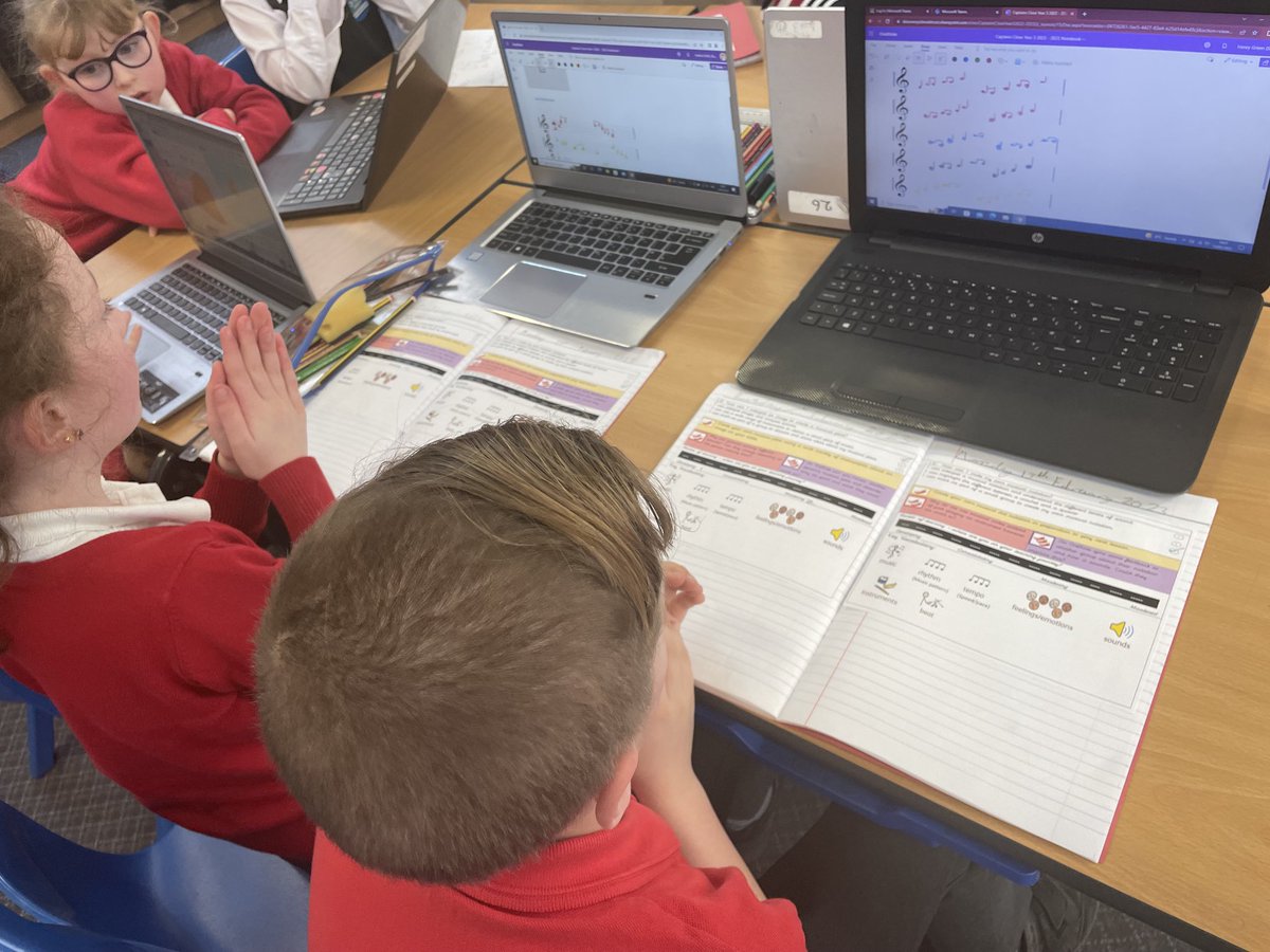 Accprimary's tweet photo. Year 3 enjoyed using OneNote to help develop their volcanic eruption compositions today. #ACCIT #ACCmusic https://t.co/y3F3KAMqaj
