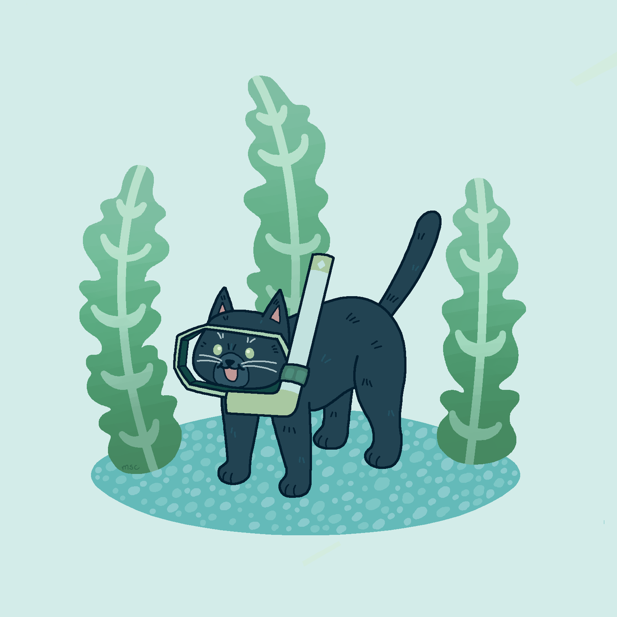 「aaaa scuba cat from we love katamari 」|the silly ・ ᴥ ・のイラスト