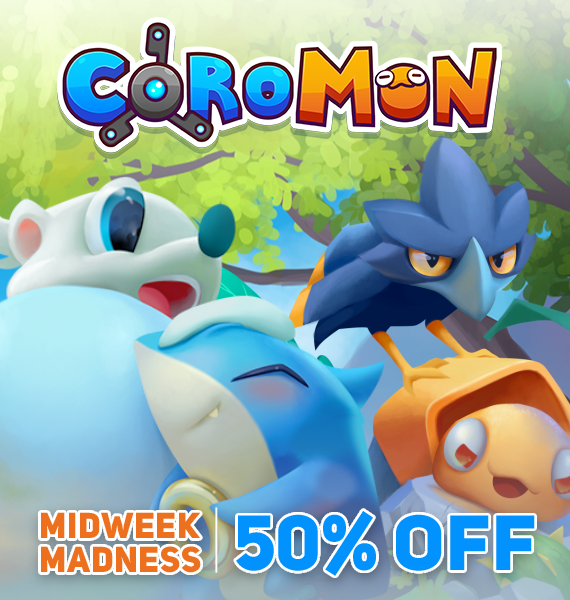 CoromonTheGame's tweet photo. #Coromon is 50% off on Steam.... it's madness!

That's right, it's #MidweekMadness on Steam, where you can pick up Coromon for half the price.

That means you can buy yourself and your Valentine a copy 🥰

Grab yours today: https://t.co/zLIWaPZMXT https://t.co/3B8CFbi8em