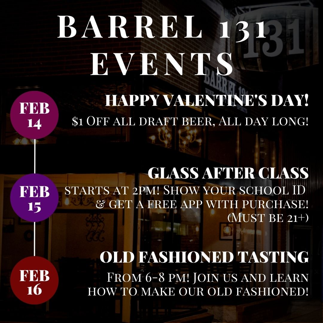 #WeeklyEvents #Tastings #HappyValentinesDay