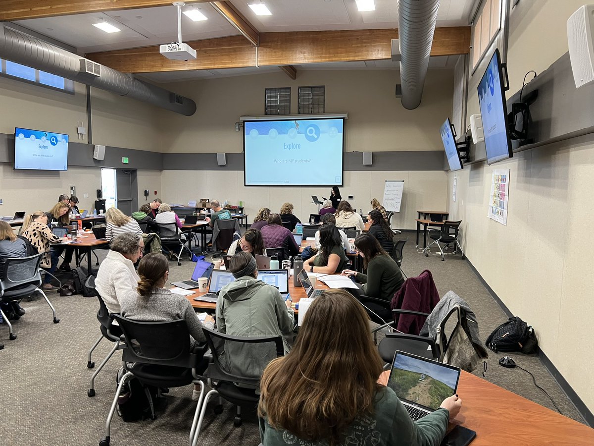 PCOE_OPENACCESS's tweet photo. Sonoma SELPA Regional Lead Team presenting AAC FOUNDATIONS to a great audience of SLPs, Teachers, SLPAs, ParaEducators and Administrators. Love they they are using their technology and walking around the room! @CADeptEd @CCEECA @Placer_COE https://t.co/FlFkxEErvx