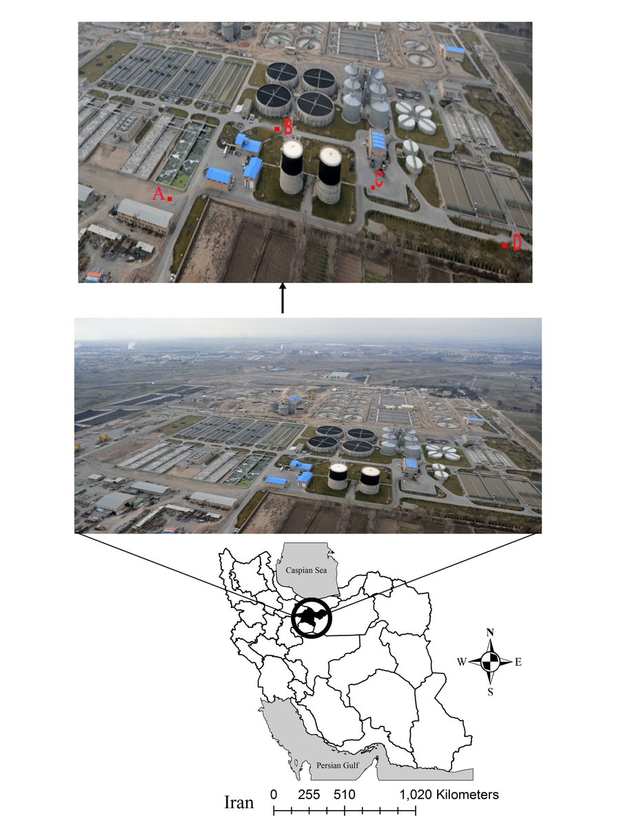 My first academic paper characterized the bioaerosols emitted from a wastewater treatment plant. The photo shows sampling locations. This paper has a citation record of 125 so far. link.springer.com/article/10.100…