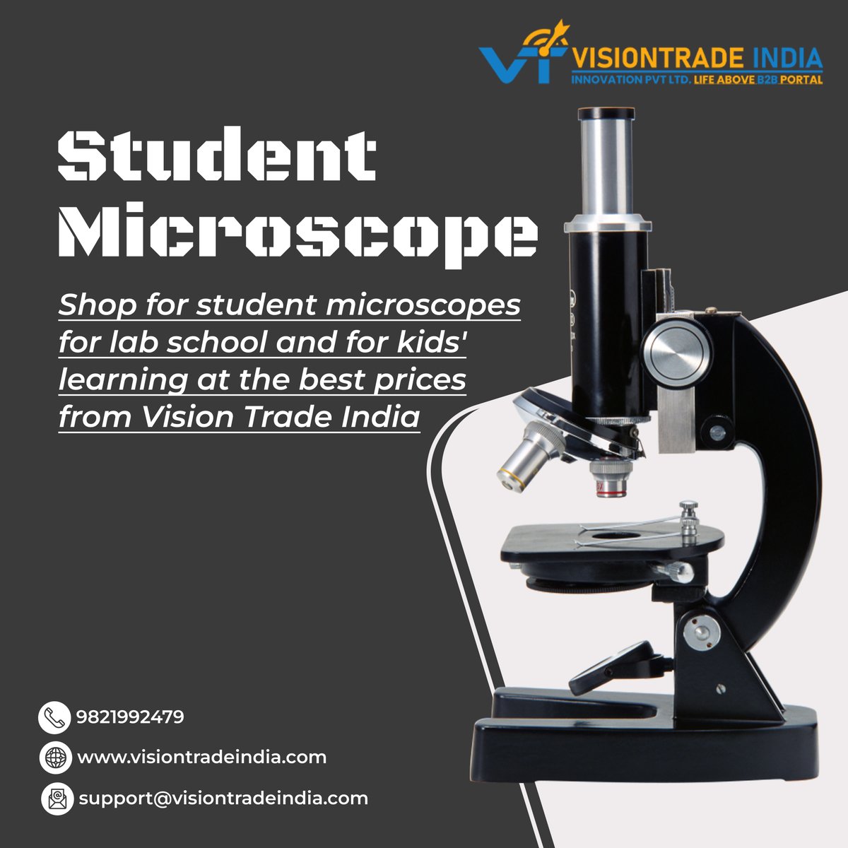 VisionTradeInd1's tweet photo. Shop affordable student microscopes for elementary, middle &amp; high schoolers, including dual-head, advanced binoculars, LED, glass optics &amp; more from Vision Trade India.
#StudentMicroscope #microscope #manufacturer #supplier #wholesaler #exporter #importer #business https://t.co/TLqM6YTP47
