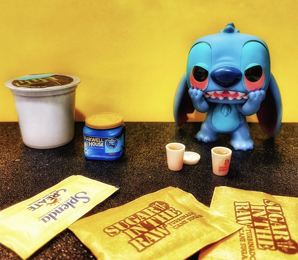 'Happy' Monday Everyone ♥️

On my second cup ☕️

#Funko #FunkoPhotoADay #funkoPOP #Stitch #Disney