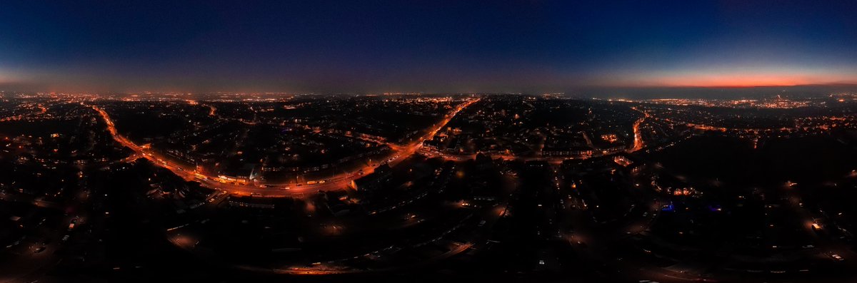 Sunset over #Gateshead, 13/2/23. 

🚁 Captured on <a href="/DJIGlobal/">DJI</a> Mini2 

#sunset #sky #photography #panorama