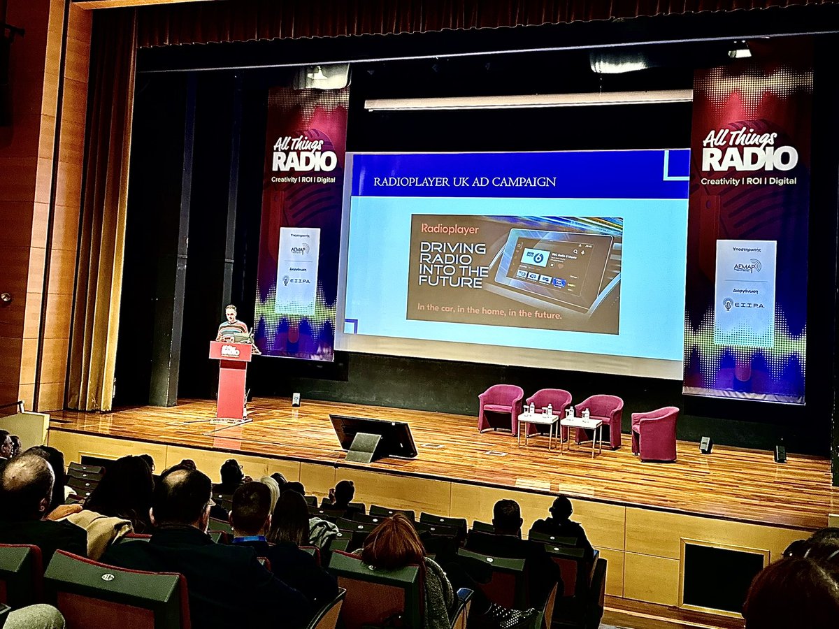 Great to see so much love for Radioplayer at the #AllThingsRadio conference in Athens, on this #WorldRadioDay. Here’s Bauer’s George Butler, celebrating the launch of Radioplayer in Greece.