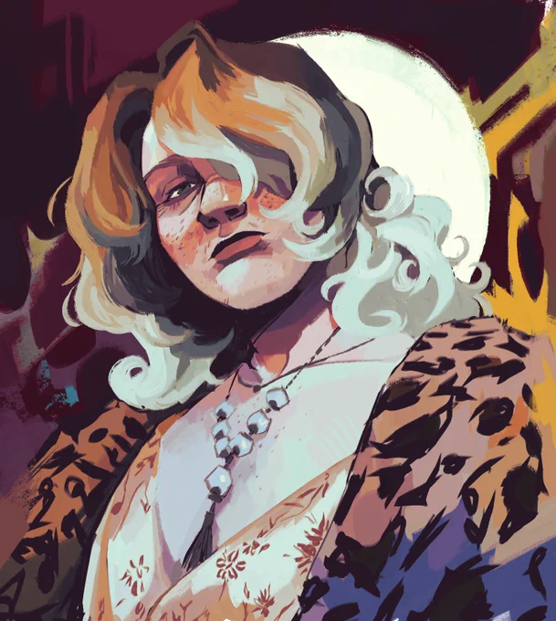 Its been a while since ive done a self portrait- and i decided to attempt to do it in the disco elysium portrait style- dunno if i really got it but hey! i had fun doin it- if this mans was in de he would most certainly be apart of the homosexual-underground 