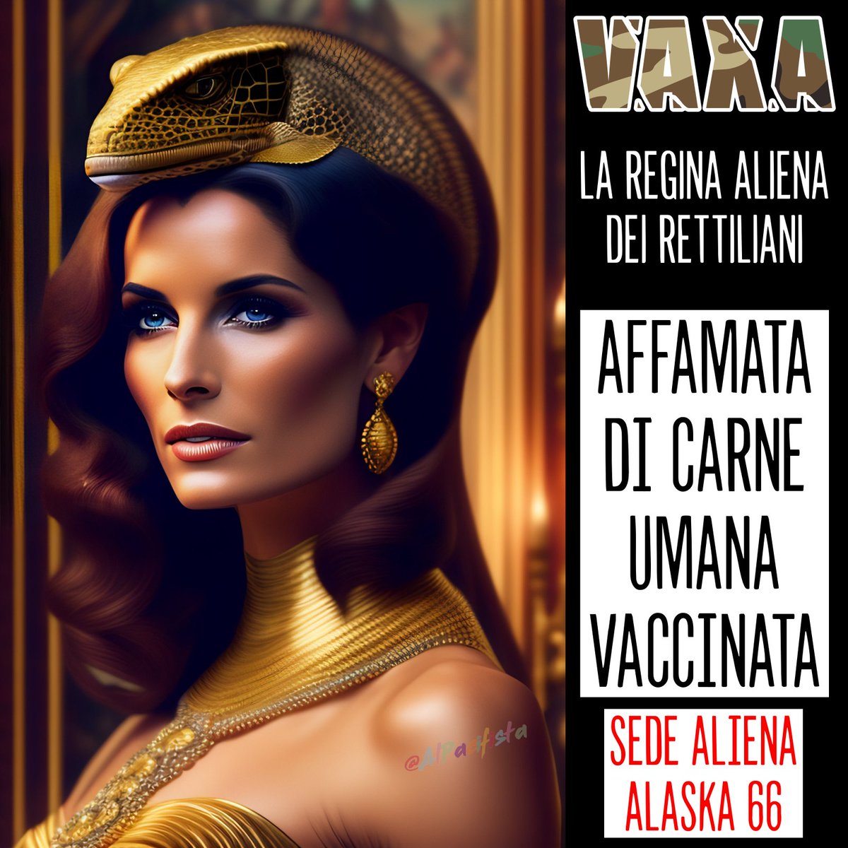 AlPacifista's tweet photo. #VAXA🛸👽#UfoGame
La regina aliena dei rettiliani,
affamata di carne umana vaccinata.
Sotto le sembianze umane, nasconde una terrificante lucertola.

Valore:
200 punti se la scopi
500 punti se la sbatti
1000 punti se la mangi

#ufotwitter #alien #UFO #ufoalaska #ufonews #Visitors https://t.co/gFow2N5go8