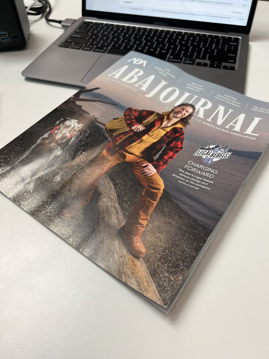 chris_casseday's tweet photo. Always fun when your friends make the cover. @PalaceLaw @ABAJournal @GNGFound https://t.co/q8mpr7owq5