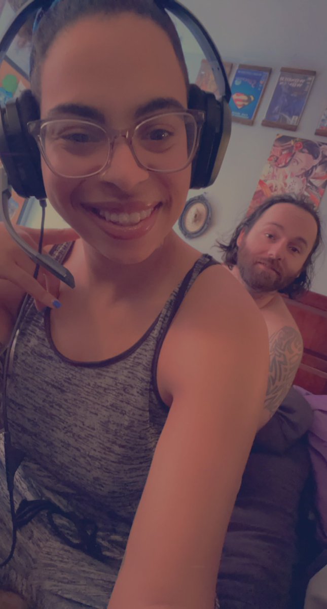 QueenChaos_YT's tweet photo. About to go live! Got one of my #1supporters @IReaping here with me! Tackling (Super Bowl pun intended… sorry Eagles fans) Episode 11 of My #GodofWarRagnarok Series!! See you in a bit! https://t.co/uKzouQHpIA