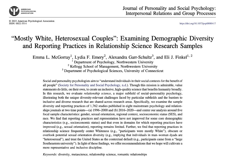 Emma (@emmamcgorray) on Twitter photo I’m excited to share that my first first-author paper, co-authored with <a href="/LydiaFEmery/">Lydia Emery</a>, <a href="/AGarrSchultzPhD/">Alexandra Garr-Schultz</a>, and <a href="/EliJFinkel/">Eli Finkel</a>, is out now in JPSP! tinyurl.com/2p85z5z5
1/14 I’m excited to share that my first first-author paper, co-authored with <a href="/LydiaFEmery/">Lydia Emery</a>, <a href="/AGarrSchultzPhD/">Alexandra Garr-Schultz</a>, and <a href="/EliJFinkel/">Eli Finkel</a>, is out now in JPSP! tinyurl.com/2p85z5z5
1/14