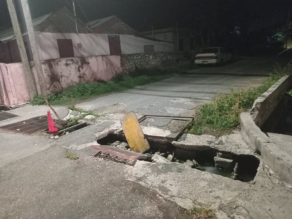 This is the  atrocious state of the roads in Falmouth, Trelawny where the govt intends to erect a #WelcomeSign at an estimated cost of $20M. Does this road look welcoming and safe for any resident/visitor? #MisplacedPriorities