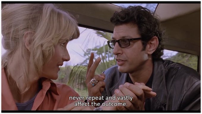 A pragmatic paleontologist touring an almost complete theme park on an island in Central America is tasked with protecting a couple of kids after a power failure causes the park's cloned dinosaurs to run loose.

Director
Steven Spielberg
Writers
Michael Crichton(novel)David Koepp(screenplay)
Stars
Sam NeillLaura DernJeff Goldblum