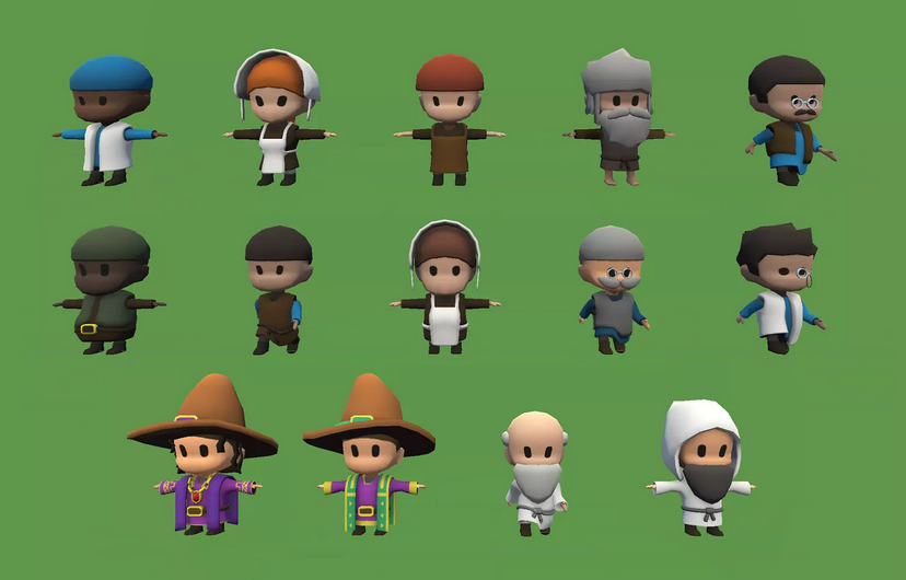 DrunkFlyTeam's tweet photo. Hooray, our FIRST low-poly 3D asset for the Unity Asset Store is published! The cutest medieval humans can't wait to be in your indie project! Get them now: https://t.co/9S7UkOqBOA

 #indie #unity3d #IndieGameDev https://t.co/XPegbFi89q
