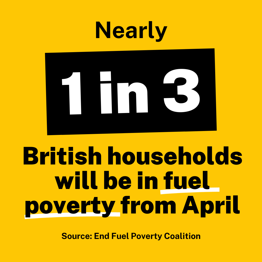When the #EnergyPriceCap goes up again in April, 8.6 million households won't be able to afford their #energybills.

We need @RishiSunak to delay the price rise so that people don't have to choose between heating their homes and putting food on the table.

Retweet to be heard!👇