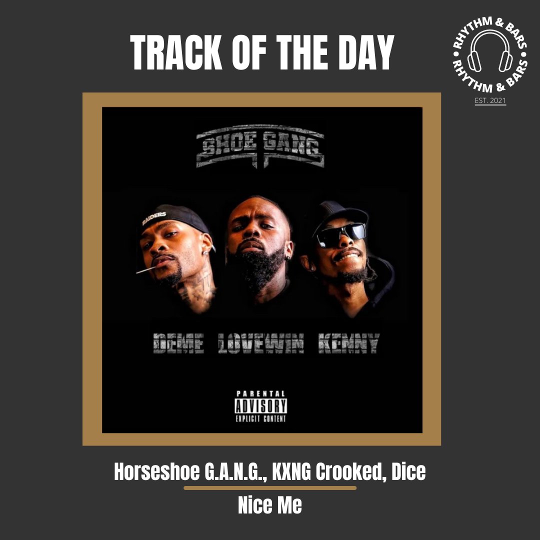 RhythmandBars's tweet photo. TRACK OF THE DAY π§
Last Friday @HORSESHOEGANG dropped new album 'DEME LOVEWIN KENNY' ππ
Our #TOTD is #NiceMe Ft @CrookedIntriago & #Dice with production coming from @Eminem π₯π₯
Make sure you check the album! https://t.co/OVZzou2SjI