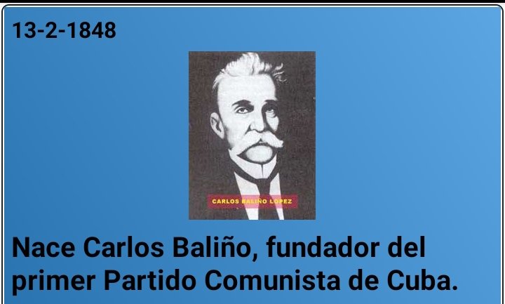 DanielaDPRHCAV's tweet photo. 13-02-1848 Nació Carlos Baliño,fundador del Primer Partido Comunista de Cuba.
#TenemosMemoria
#CiegodeAvila https://t.co/azT463H7DU