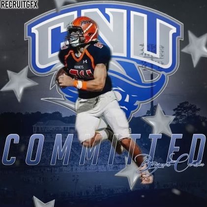 Excited to announce my commitment to CNU to continue my academic and football career! Thank you to my family, coaches, and all of my teammates for helping me get here. Also, thank you to all the programs that recruited me. #Mantheship⚓️ @JesseLohr1 @CoachSmitty25 @cnu_football