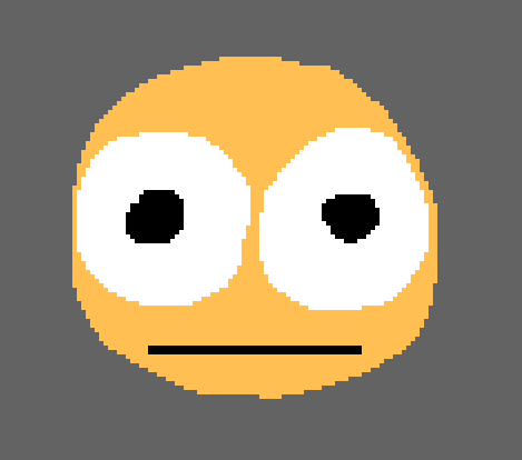 Flustered Emoji Meme Face - Light Orange