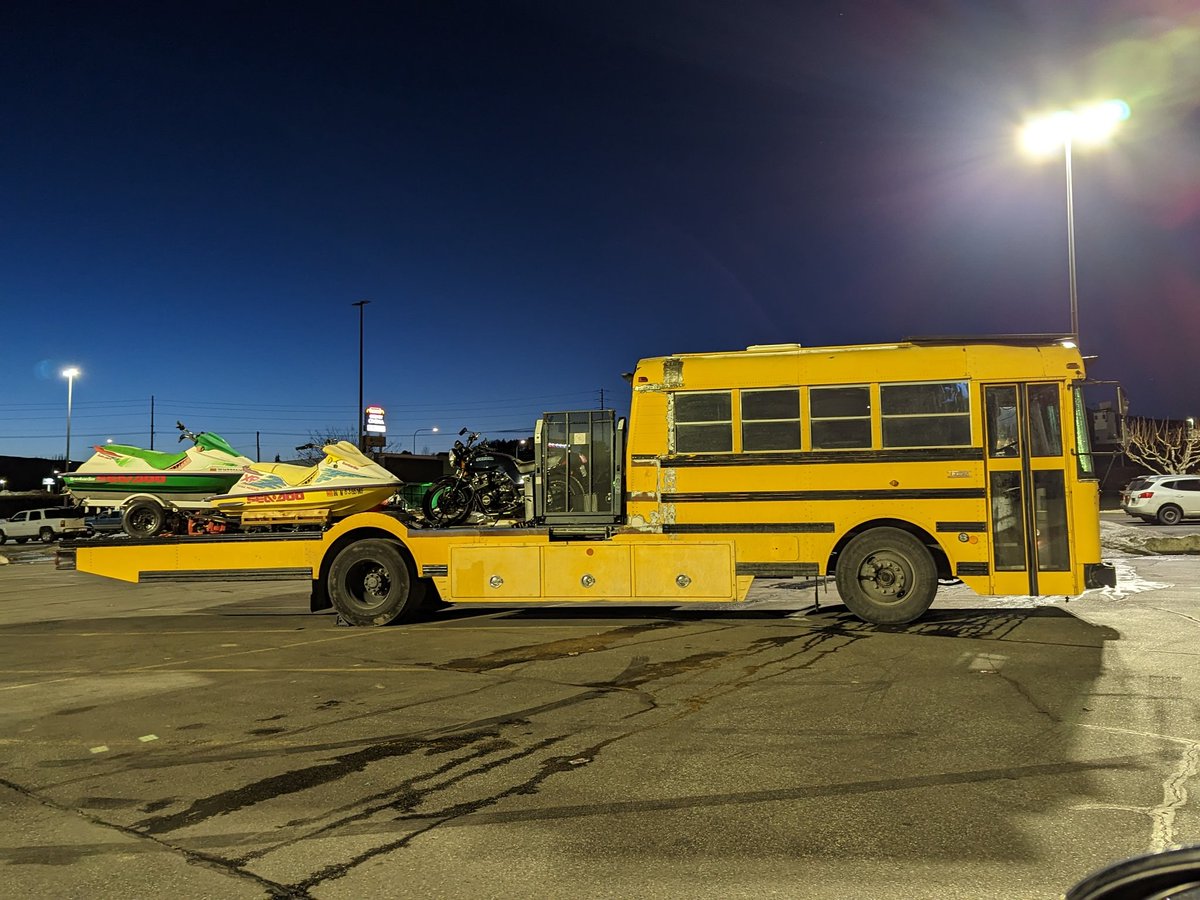A very cool looking school bus conversion spotted in #Wenatchee