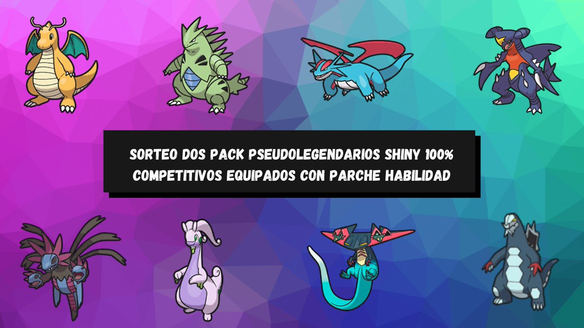 mario95gaming's tweet photo. ✨SORTEO✨

Dos pack de Pseudolegenarios shiny 100% competitivos.¡Cada pokémon va equipado con un parche habilidad! 

Para participar:
- RT 🔄
- Like ♥️
- Follow 👥
- Etiqueta un amigo (opcional)

Dos ganador@s el 15/02/23 a las 22h 🇪🇦, veréis el sorteo y contacto por MD. https://t.co/sqPPdzdfa8