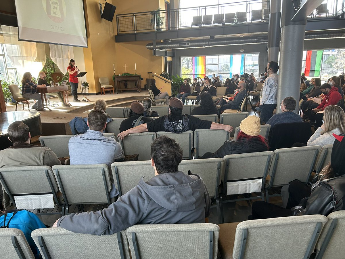 tacoma4allOLD's tweet photo. Nearly 100 community attended our action conference for tenants rights this past Saturday. We listened to powerful speakers who highlighted how important this campaign is to the housing justice and labor movement in Tacoma. https://t.co/LoEFRQftwc