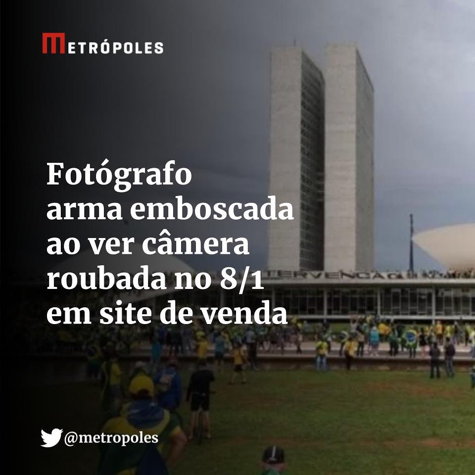 lazarorosa25's tweet photo. - Terrorista bolsonarista rouba câmera de fotógrafo no dia 08/01.
- Fotógrafo reconhece câmera roubada após ver anúncio nas redes sociais, finge estar interessado e marca encontro com o ladrão.
- Fotógrafo avisa a Polícia
- Ladrão preso no dia do encontro. 
- FIM 😁 https://t.co/of8axURnlW