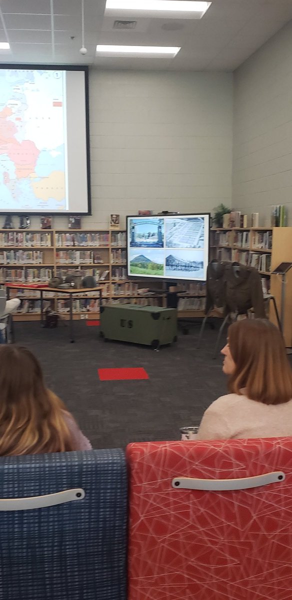 rbassteacher's tweet photo. Mr. Carter Wood came to do a presentation on WW2 for our 5tg grade students. @CMCSIWarriors https://t.co/uukGvfS69c
