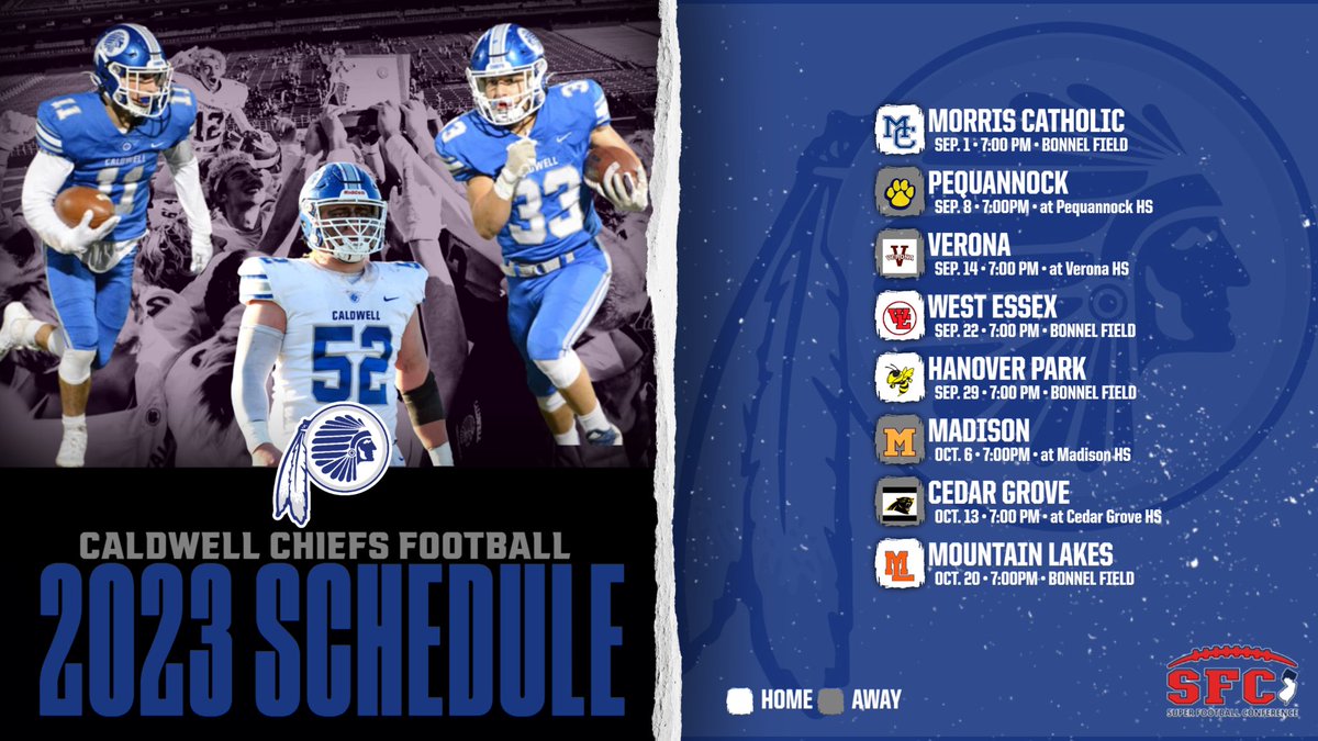Caldwell Football (@caldwellfball) on Twitter photo 🔥Caldwell Football 2023 Schedule🔥
<a href="/SFCFootballNJ/">The SFC</a>
<a href="/alliance_ortho/">Alliance Orthopedics</a>
<a href="/VarsityAces/">Varsity Aces</a>
<a href="/NJHSSports/">NJHSSports</a>
<a href="/Chattermeister/">Steven Tober</a> 🔥Caldwell Football 2023 Schedule🔥
<a href="/SFCFootballNJ/">The SFC</a>
<a href="/alliance_ortho/">Alliance Orthopedics</a>
<a href="/VarsityAces/">Varsity Aces</a>
<a href="/NJHSSports/">NJHSSports</a>
<a href="/Chattermeister/">Steven Tober</a>