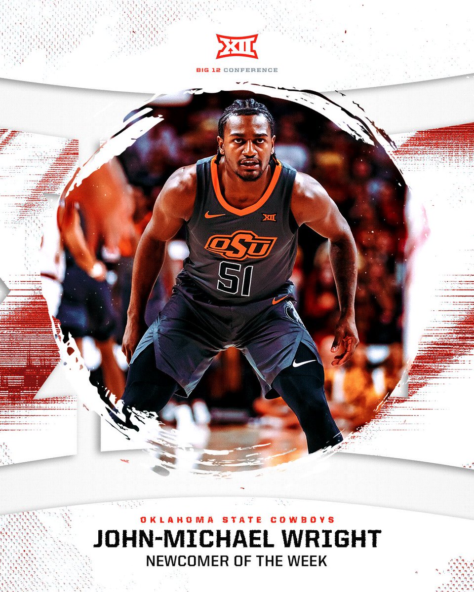 Big 12 Conference (@big12conference) on Twitter photo π #Big12MBB Newcomer of the Week π
John-Michael Wright, <a href="/OSUMBB/">OSU Cowboy Basketball</a>
π° big12.us/3XqIsOf π #Big12MBB Newcomer of the Week π
John-Michael Wright, <a href="/OSUMBB/">OSU Cowboy Basketball</a>
π° big12.us/3XqIsOf