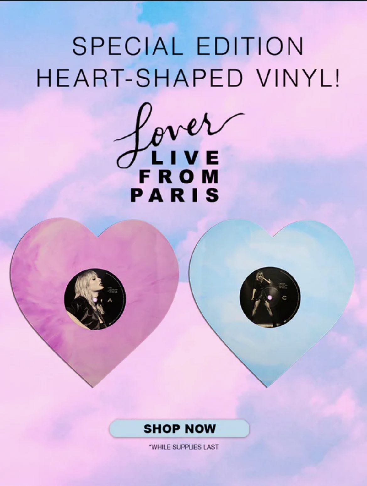 Taylor Swift - Lover (Live From Paris) - Heart Shaped Vinyl - Rare Sold Out  for Sale in Los Angeles, CA - OfferUp