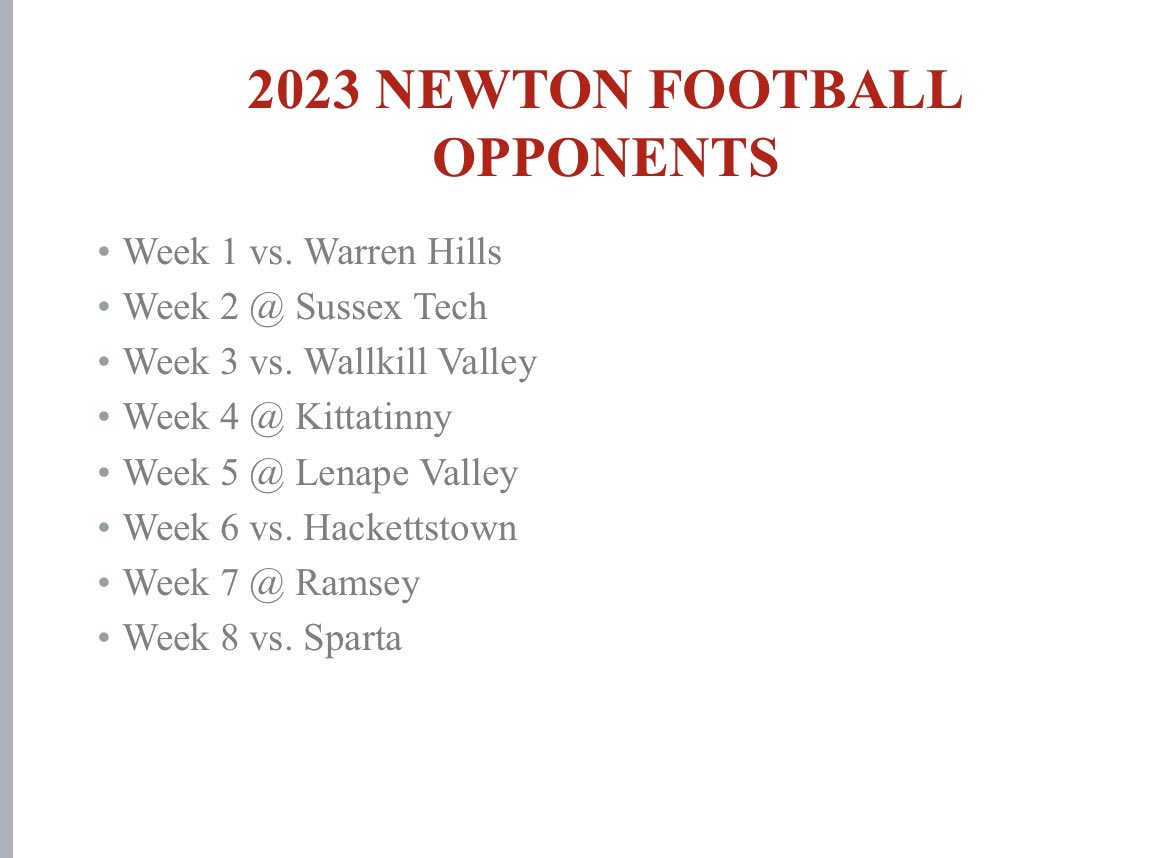 Excited to release our 2023 schedule! @SFCFootballNJ @alliance_ortho @VarsityAces @NJHSSports @NJHSports @dailyrecordspts #Braves