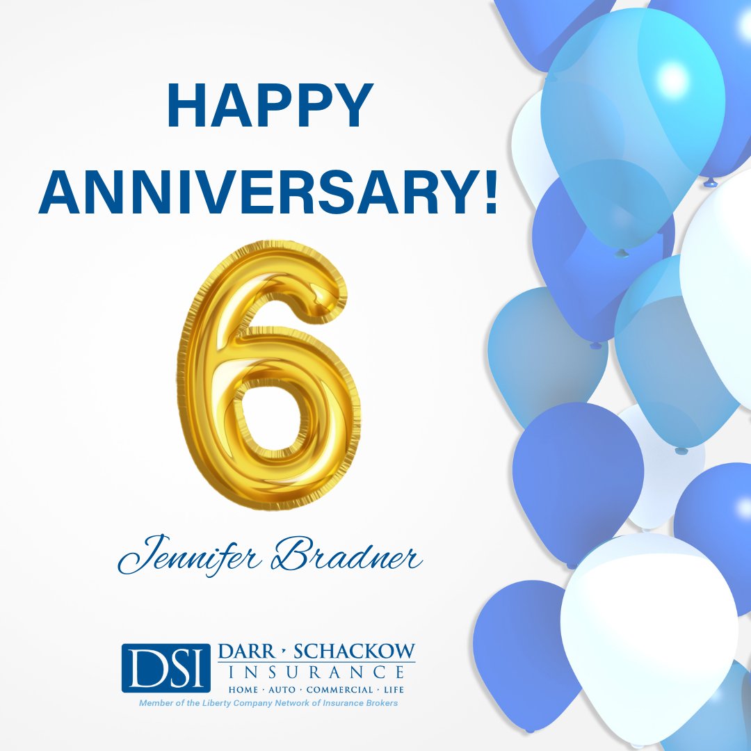 DarrSchackow's tweet image. We would like to take this opportunity to extend our utmost thanks and appreciation to Jennifer Bradner for six years of dedicated service and loyalty to Darr Schackow Insurance as a personal line’s agent. 
Thank you, Jennifer! 
#DSI #LibertyPartner #FLInsurance