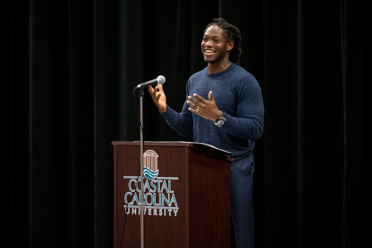 HTC Honors College @ CCU (@htchonorsccu) on Twitter photo Thank you to <a href="/CaylinLMoore/">Caylin Louis Moore</a> for coming to campus as this year's HTC Distinguished Speaker!
After hearing his story and listening to his advice, we hope our attendees were inspired to dream big and keep working hard. Thank you to <a href="/CaylinLMoore/">Caylin Louis Moore</a> for coming to campus as this year's HTC Distinguished Speaker!
After hearing his story and listening to his advice, we hope our attendees were inspired to dream big and keep working hard.