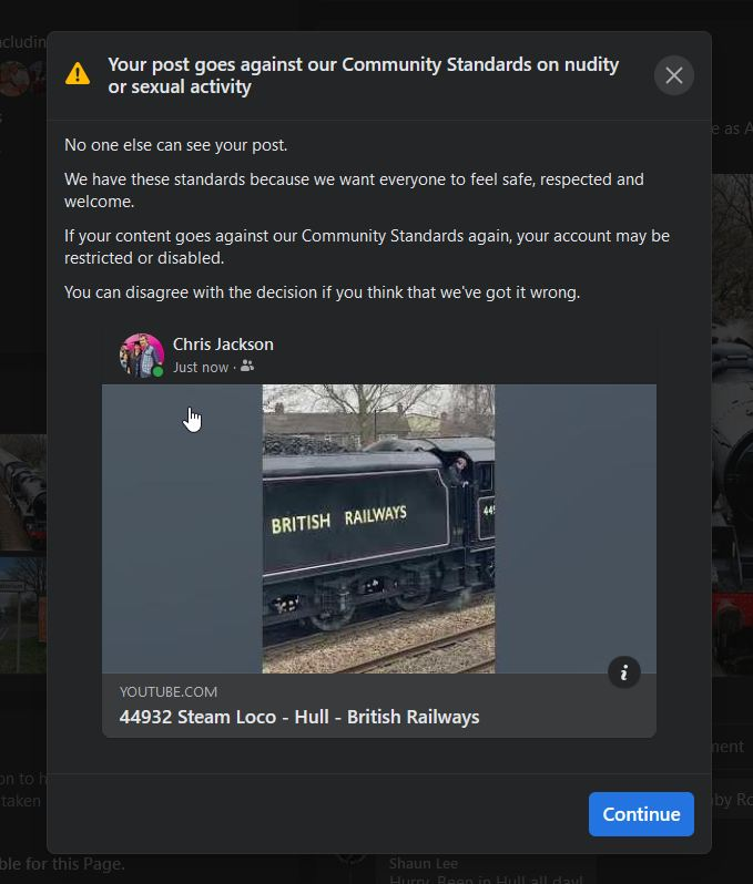 hullitservices's tweet photo. I dont get it. And the post is still there for all to see.

#facebook #facebookdisabledme https://t.co/FWu1INIOgm