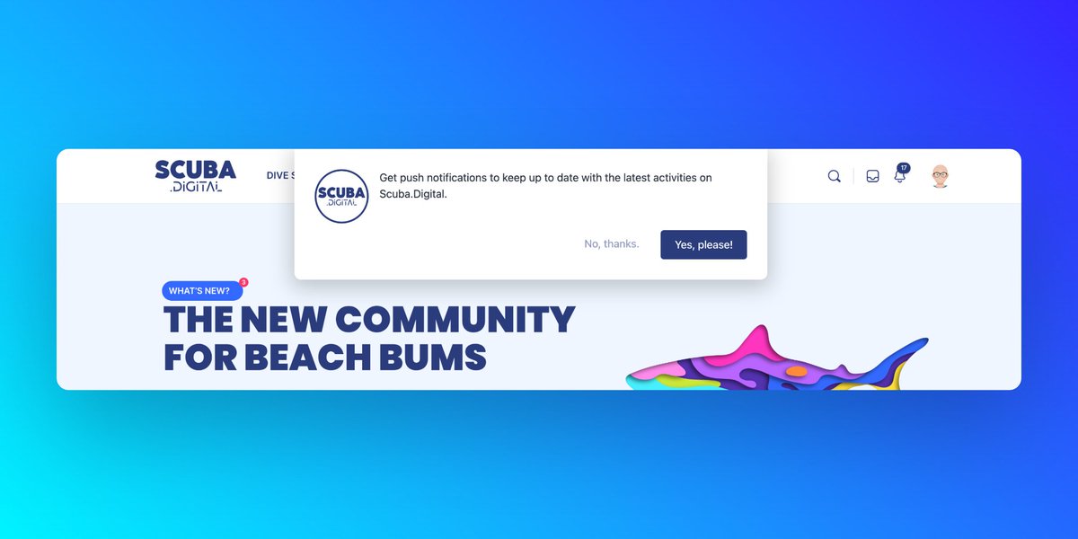 Get notified of all #community activities, even if you are not currently on the website 👉 scuba.digital/help/notificat… #scuba #diving