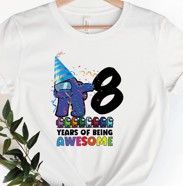 Thanks for the great review Cassi S. ★★★★★! etsy.me/3RXH30k #etsy #amongusbirthday #amonguspartyshirt #birthdaygirltshirt #custombirthdaygift #customamongustee #birthdayboyamong #amongusshirt #cotton #polyester