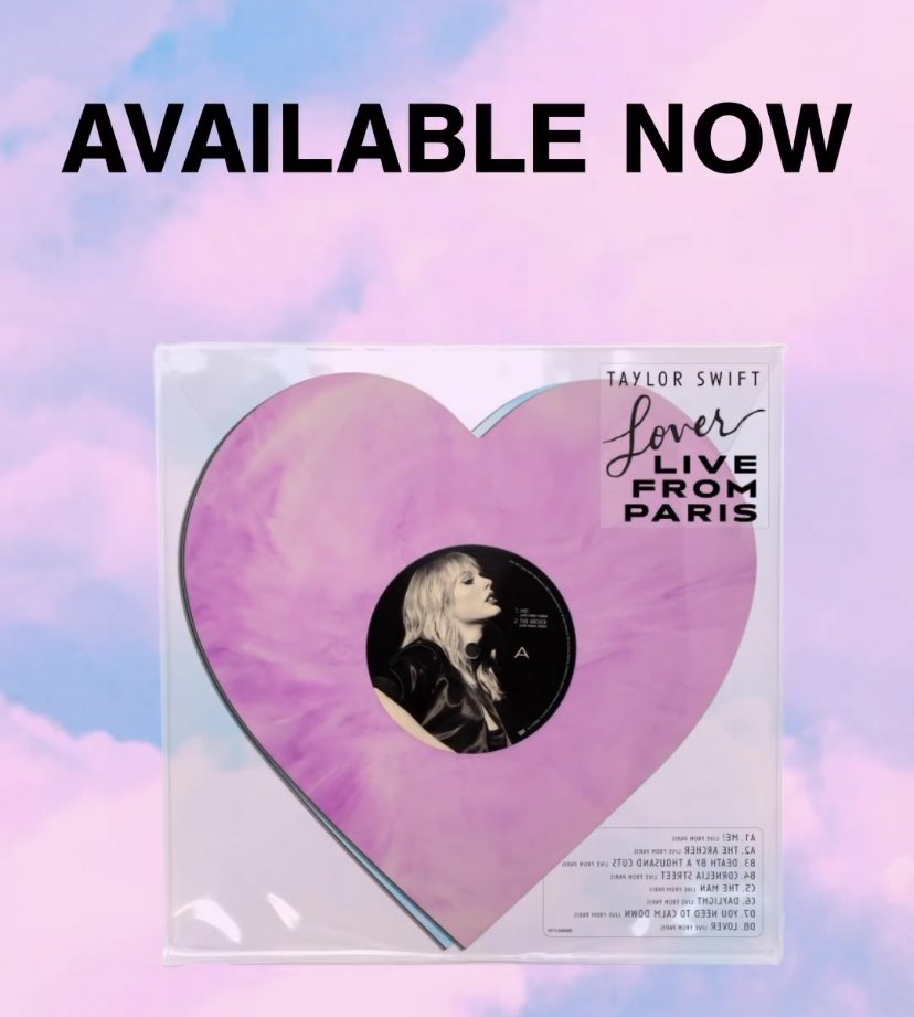 nikkyswiftie's tweet photo. Vinilo edición especial de lover (live from paris) !!! 🥰😍 #taylorswift #swift #lovertour https://t.co/EDvi3j9wdl
