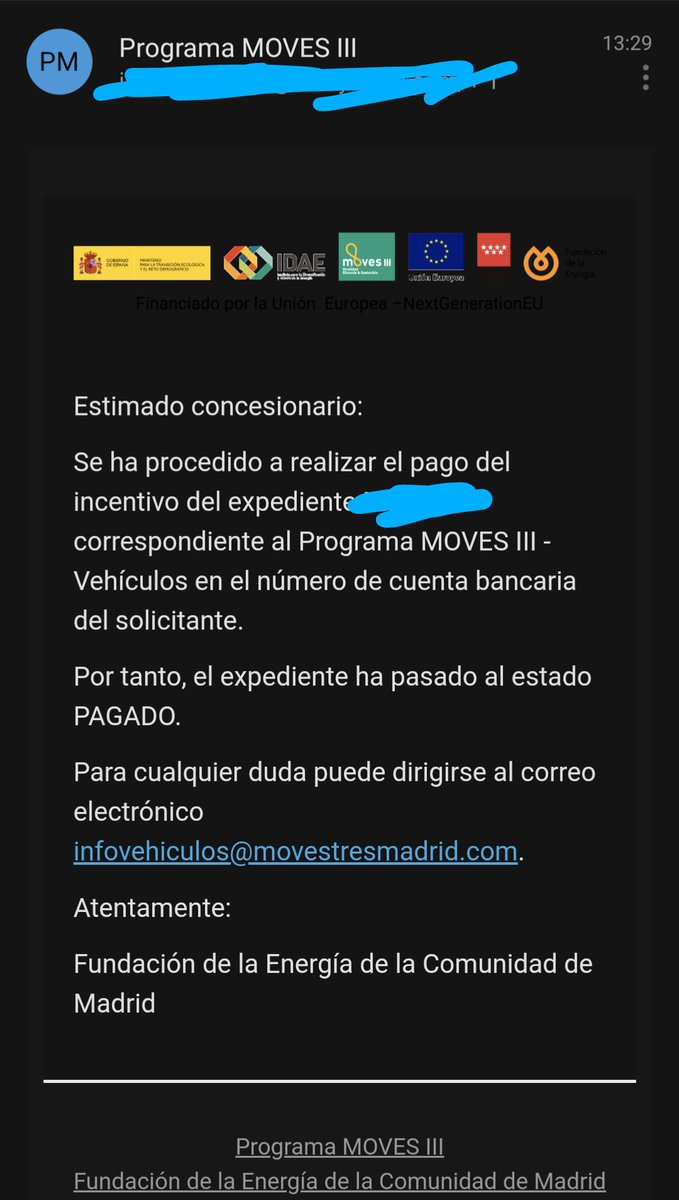 Pabloku85's tweet photo. 1 año y 8 meses ha tardado la @ComunidadMadrid en pagarme la ayuda del Plan Moves III... #planmoves3 #prontito https://t.co/PynYDWLTmt