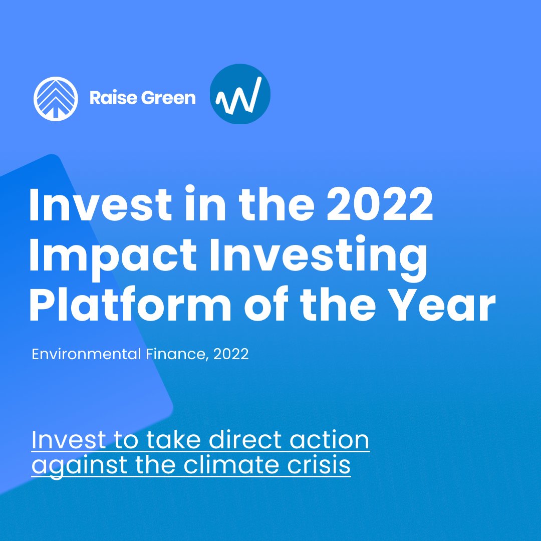 Raise Green exists to put the power of change in your hands. Investing in climate gives you the opportunity to build community resilience across the nation. Invest directly in Raise Green to help scale solutions & check out the offer at wefunder.com/raisegreen #climateinvesting