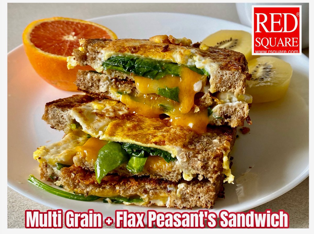 RedSquareBakery's tweet image. Happy Monday with Peasant Bread Sandwich!

Each Slice has 5 g Fiber and 5 g Protein. 

Our Breads Have No Eggs, Dairy or Added Fat! 

#powerflax #peasantbread #weightloss