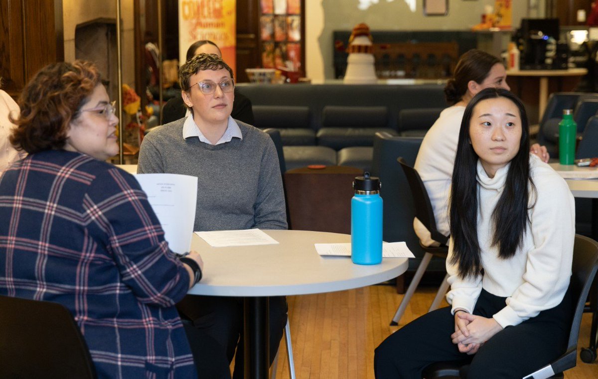 HDFS_iastate's tweet photo. In Professional Practice, Reflection, and Discussion, students practice interviewing skills to prepare for career fairs. Faculty volunteer time to work with pairs of students in a mock interview. It is an excellent way to receive feedback in a supportive environment!💼
#HDFSproud https://t.co/MN8k1ho7M8