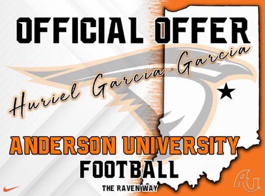Huriel Garcia (@hurielgarcia4) on Twitter photo Blessed for another offer from Anderson University 🟠🙏<a href="/coachmonty11/">Coach Monty</a>
<a href="/CoachBurnett93/">Coach CB🇯🇲🏈</a> <a href="/CoachRene7/">Mike</a> <a href="/CoachTJones89/">Coach T Jones</a> Blessed for another offer from Anderson University 🟠🙏<a href="/coachmonty11/">Coach Monty</a>
<a href="/CoachBurnett93/">Coach CB🇯🇲🏈</a> <a href="/CoachRene7/">Mike</a> <a href="/CoachTJones89/">Coach T Jones</a>