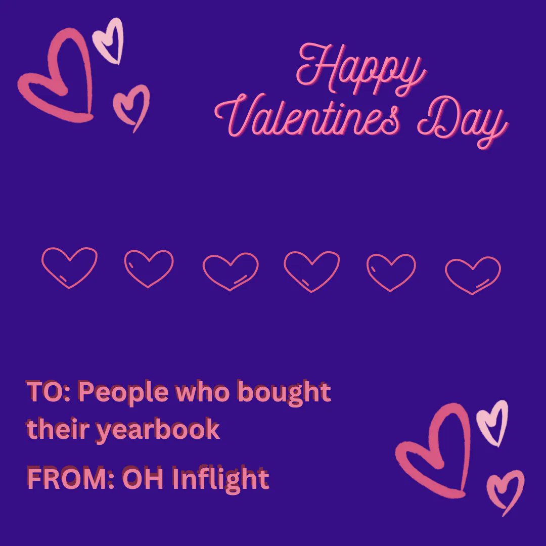 OHInflight's tweet photo. Be MINE!!! Order your yearbook to be our Valentine! See Mrs Conrad in room 202 or order through our school's website! https://t.co/8QWlqfJa3d https://t.co/wvs387BnVf
