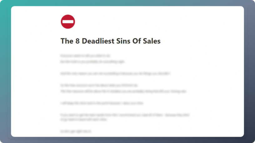 SotomayorTabare's tweet photo. After selling $11M+ over the phone before the age of 20

I compiled a list of 8 deadly sales sins that are killing your closing rate.

I could easily sell this for $249

But today you get it for free.

Just like, RT and comment “Sales”

(Must be following to receive DM) https://t.co/fW6ixv3qre